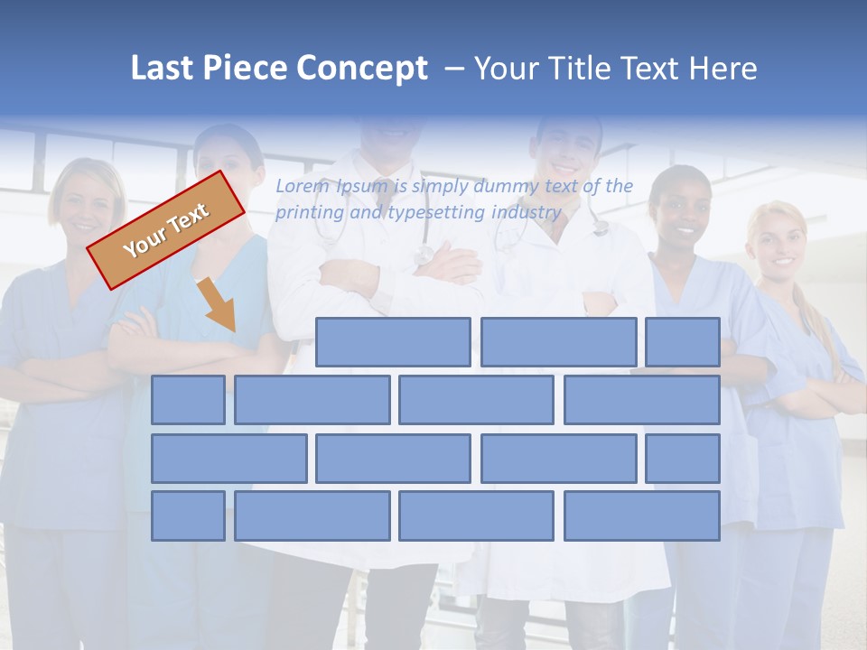 A Group Of Doctors Standing In A Hospital PowerPoint Template
