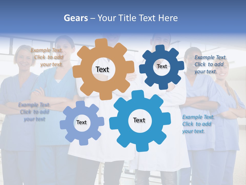 A Group Of Doctors Standing In A Hospital PowerPoint Template