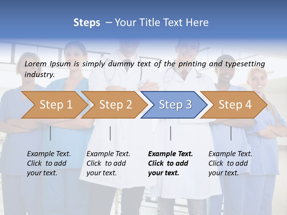 A Group Of Doctors Standing In A Hospital PowerPoint Template