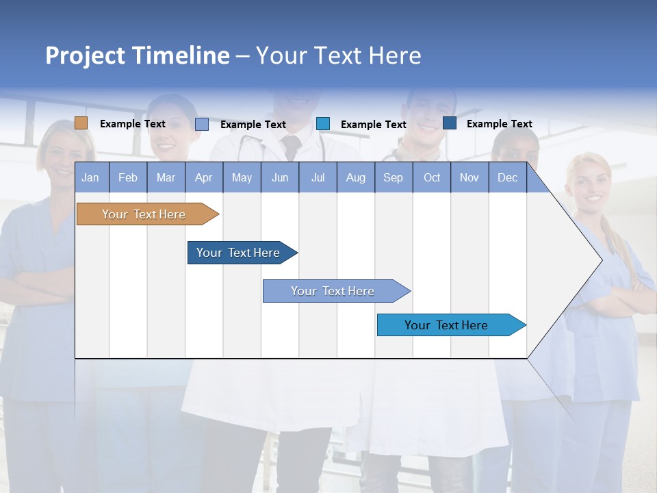 A Group Of Doctors Standing In A Hospital PowerPoint Template