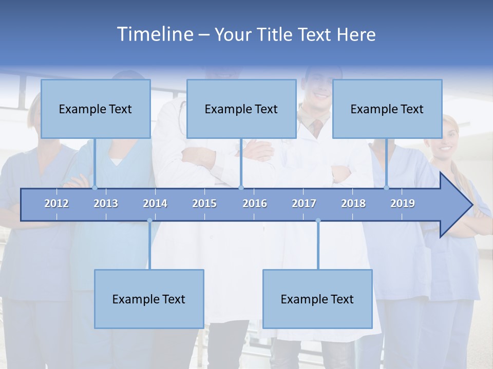 A Group Of Doctors Standing In A Hospital PowerPoint Template