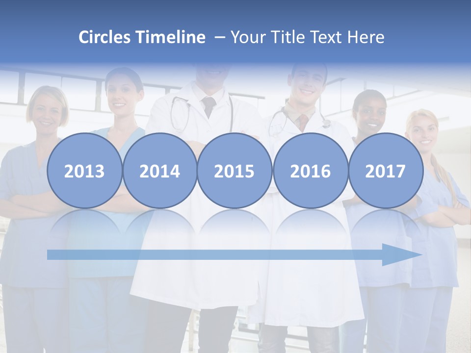A Group Of Doctors Standing In A Hospital PowerPoint Template