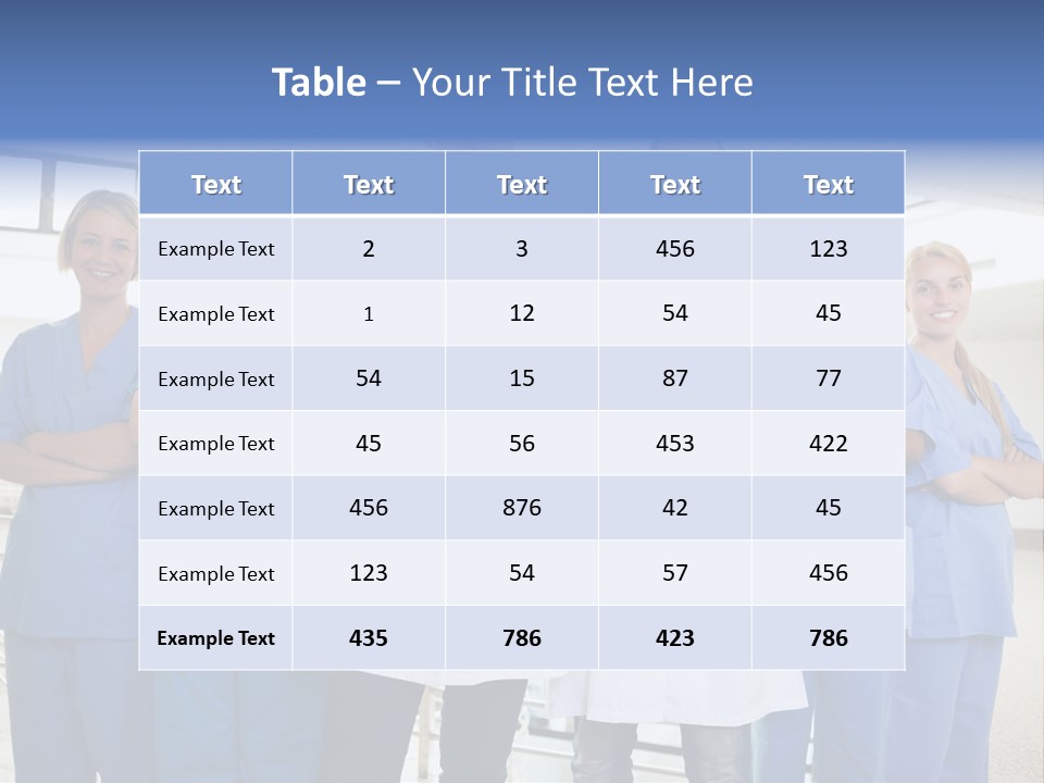 A Group Of Doctors Standing In A Hospital PowerPoint Template