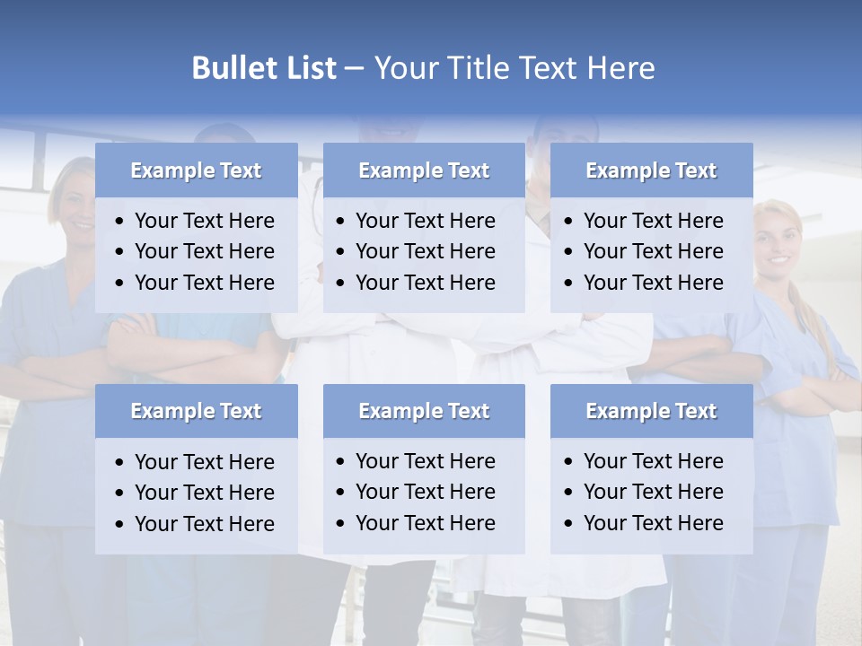 A Group Of Doctors Standing In A Hospital PowerPoint Template
