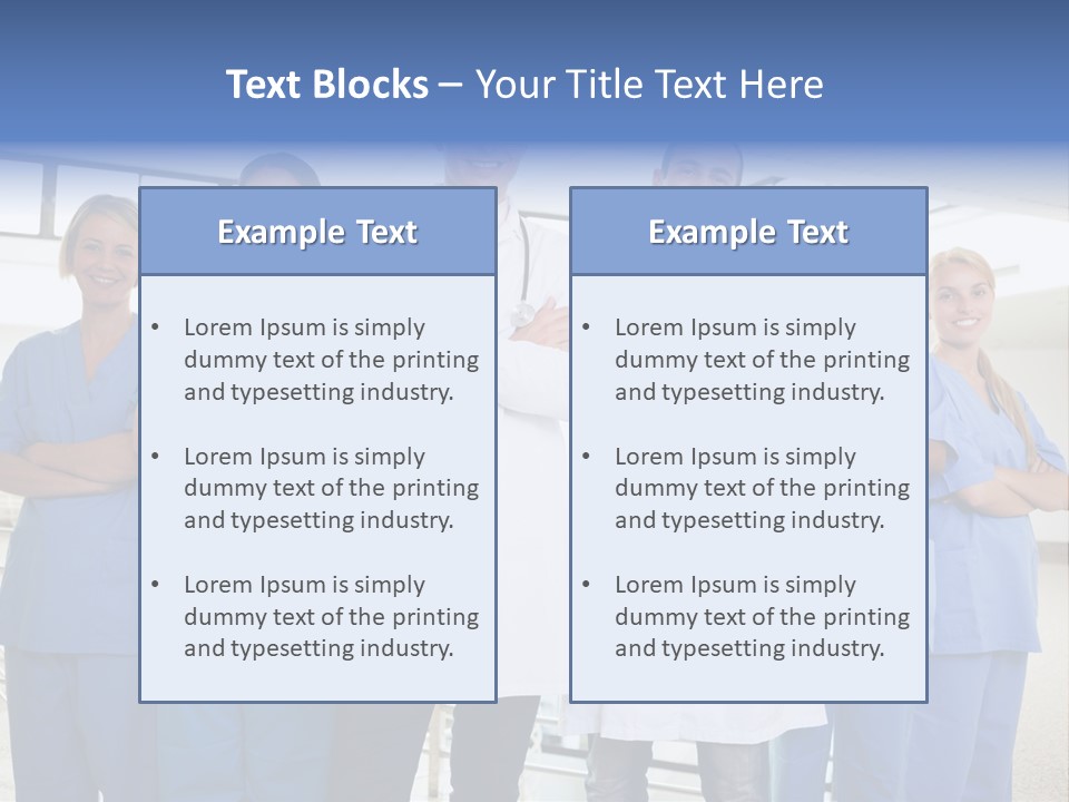 A Group Of Doctors Standing In A Hospital PowerPoint Template
