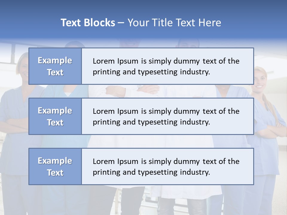 A Group Of Doctors Standing In A Hospital PowerPoint Template