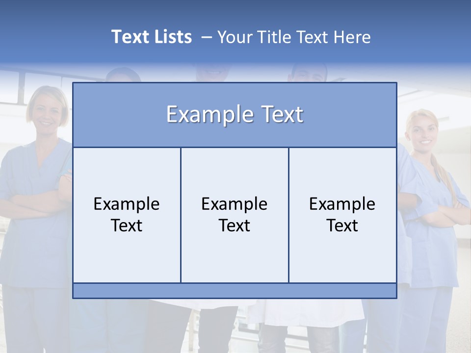 A Group Of Doctors Standing In A Hospital PowerPoint Template