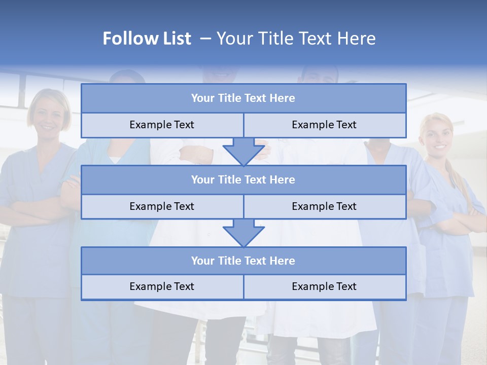A Group Of Doctors Standing In A Hospital PowerPoint Template