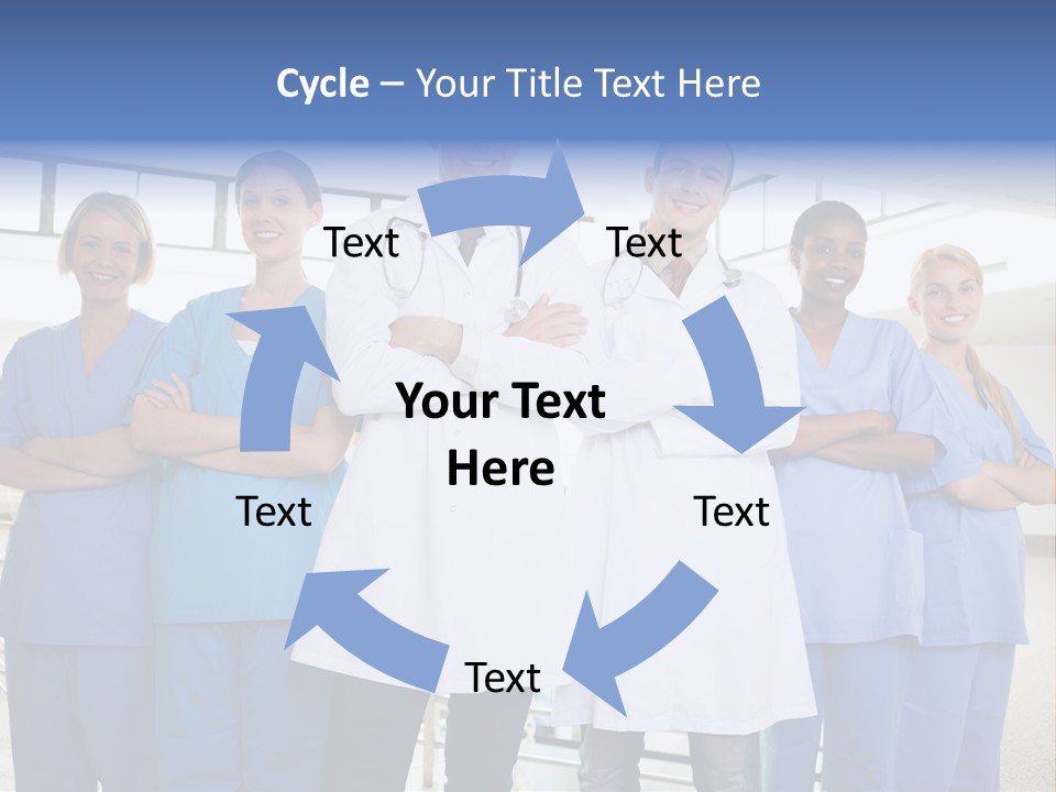 A Group Of Doctors Standing In A Hospital PowerPoint Template
