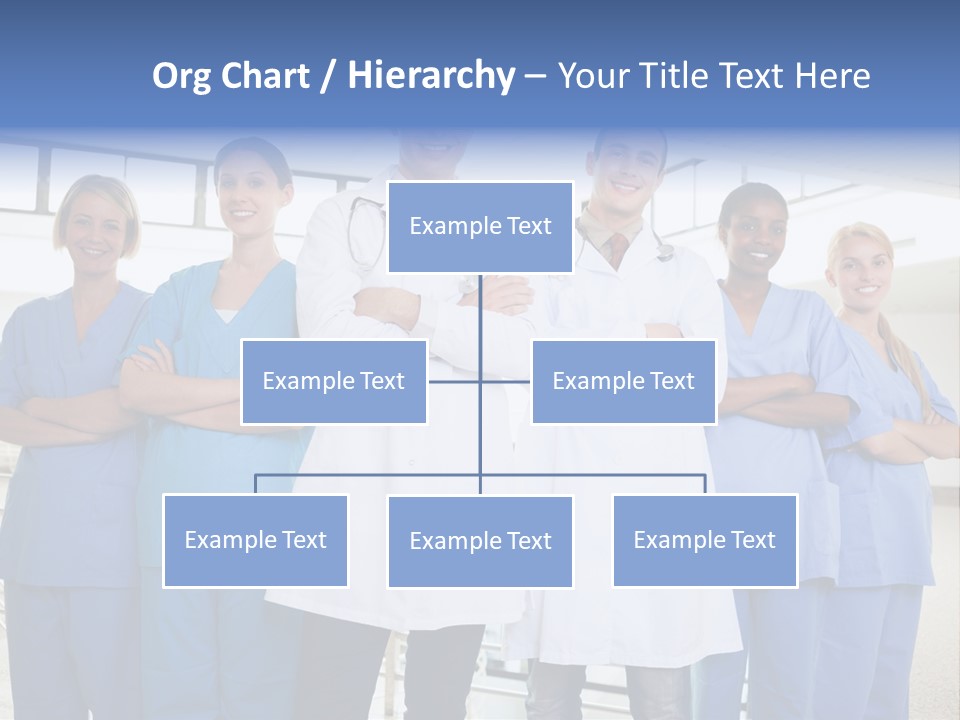 A Group Of Doctors Standing In A Hospital PowerPoint Template