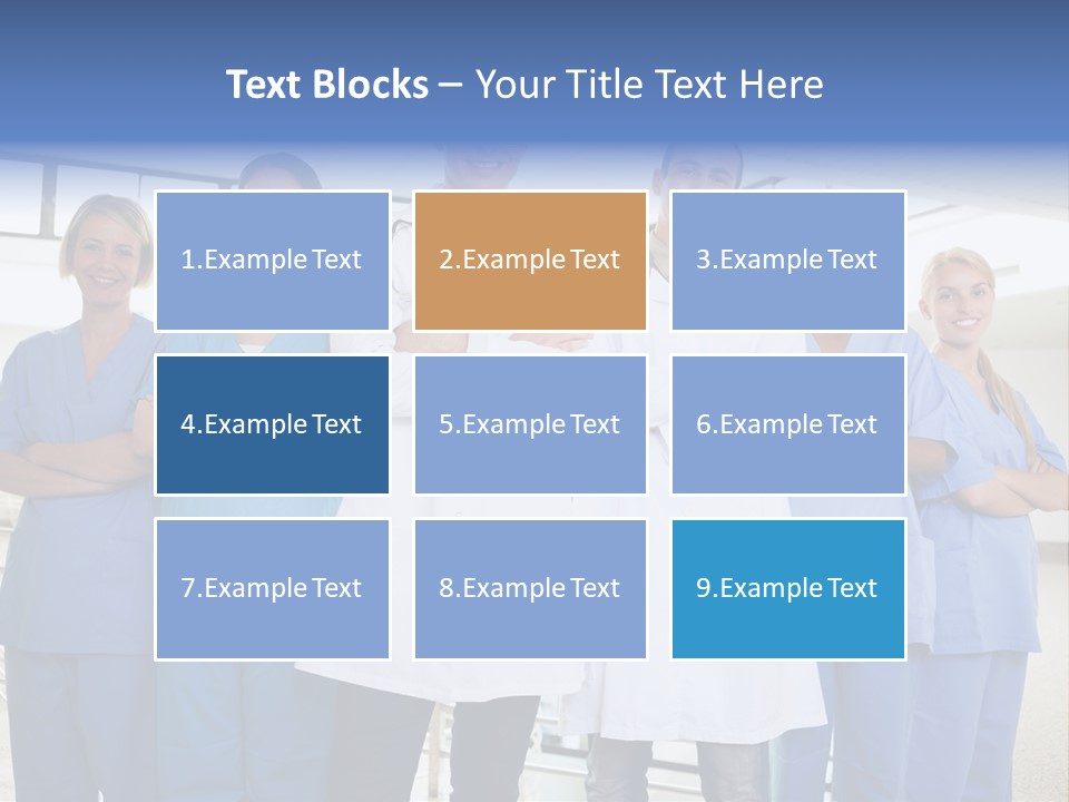 A Group Of Doctors Standing In A Hospital PowerPoint Template