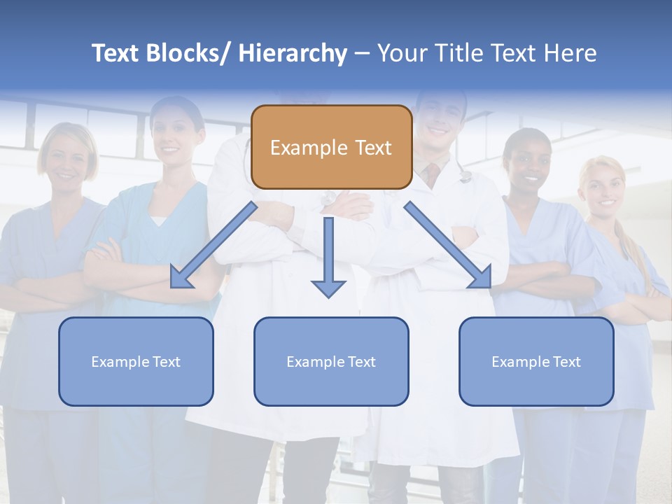 A Group Of Doctors Standing In A Hospital PowerPoint Template