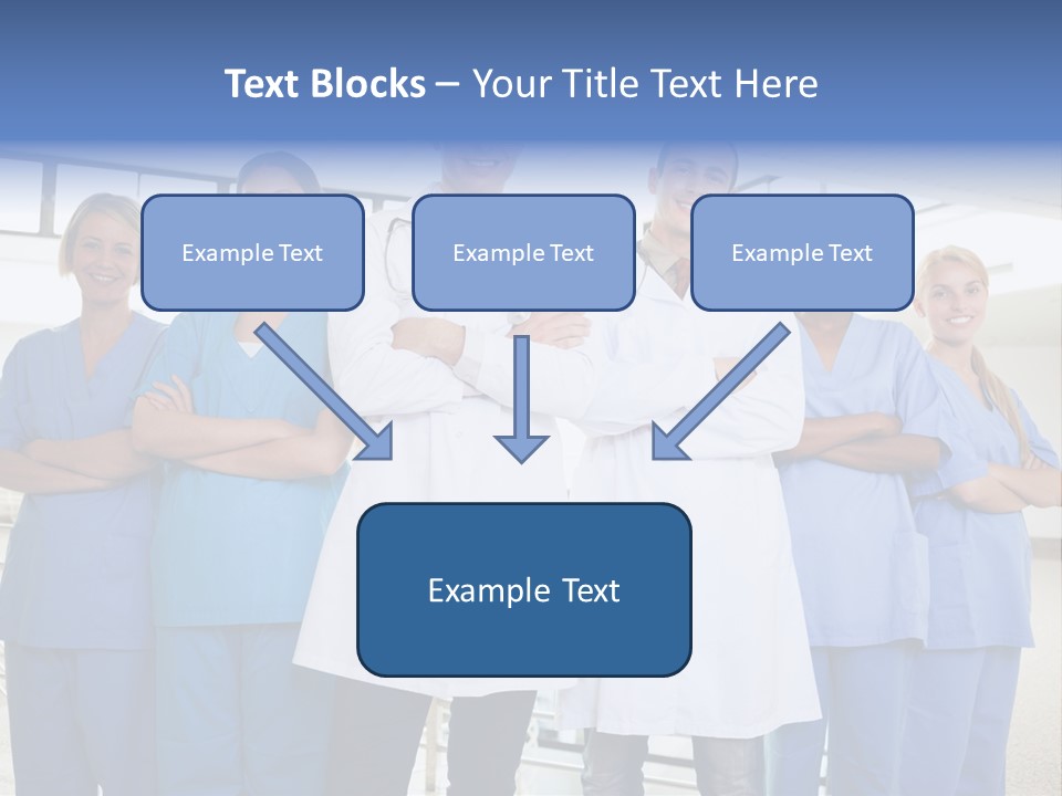 A Group Of Doctors Standing In A Hospital PowerPoint Template