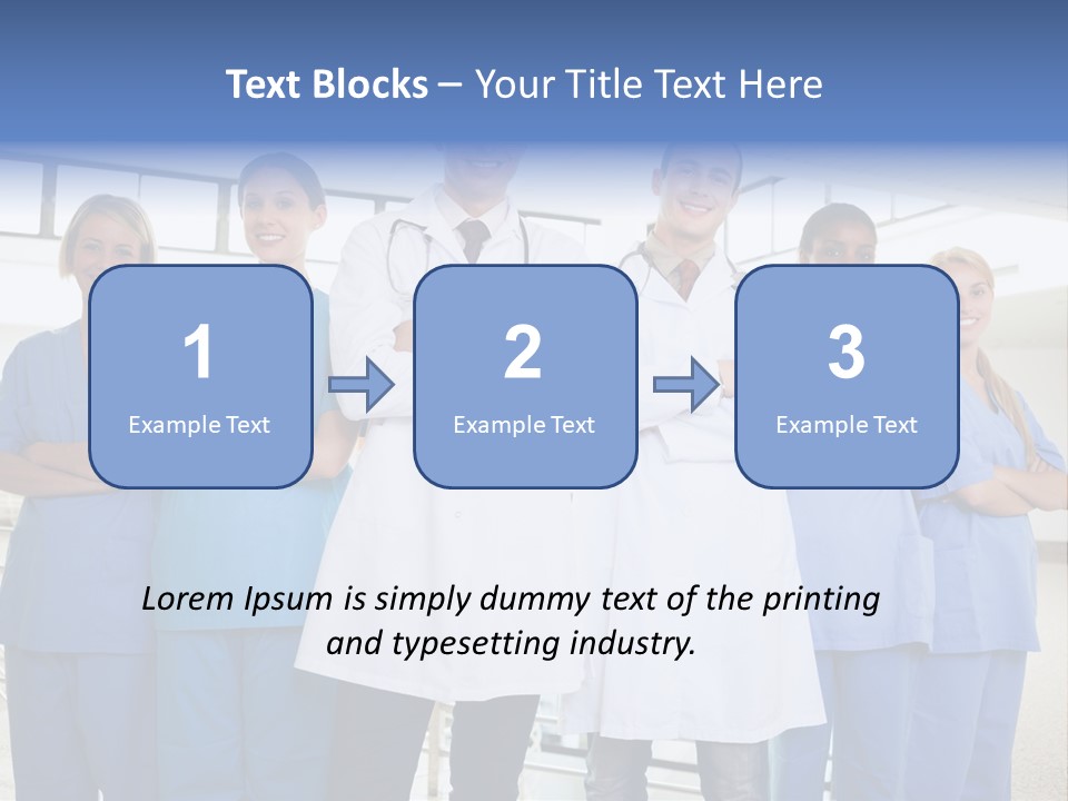 A Group Of Doctors Standing In A Hospital PowerPoint Template