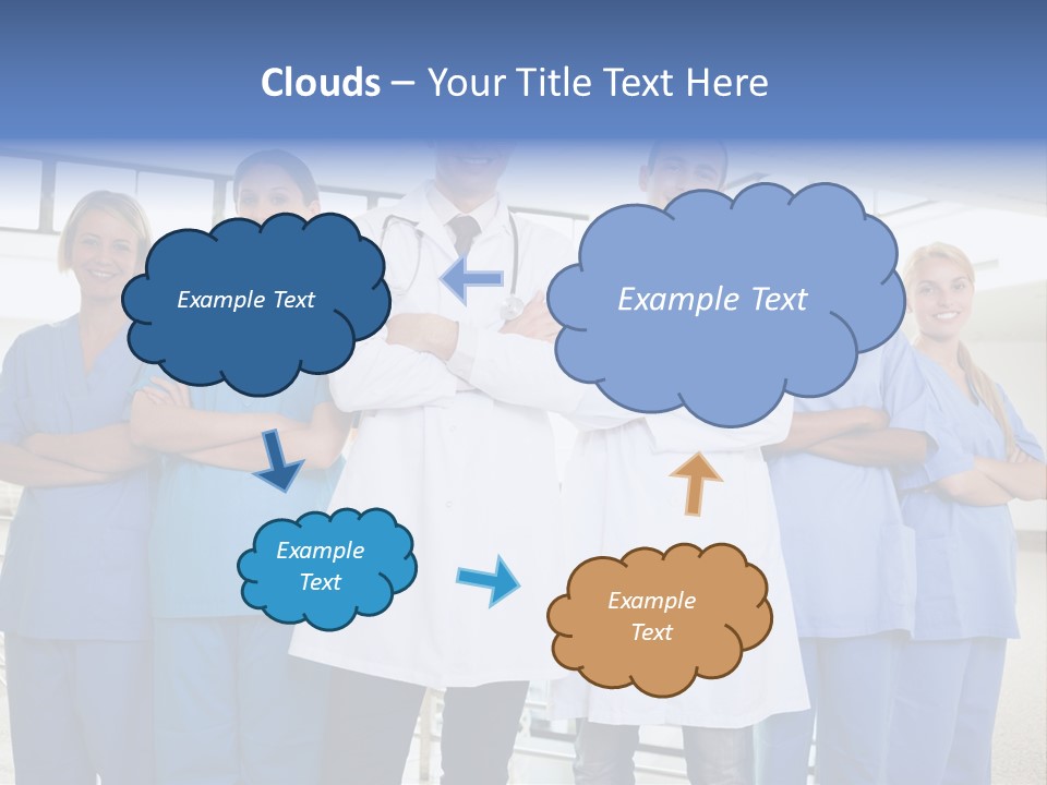 A Group Of Doctors Standing In A Hospital PowerPoint Template