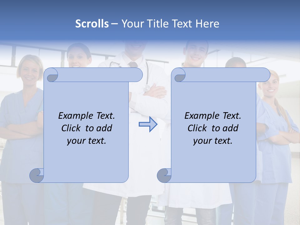A Group Of Doctors Standing In A Hospital PowerPoint Template