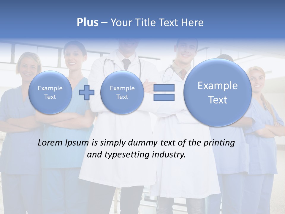 A Group Of Doctors Standing In A Hospital PowerPoint Template