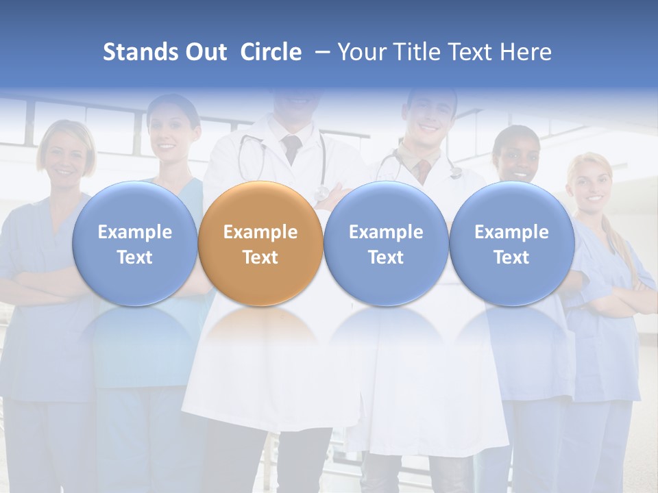 A Group Of Doctors Standing In A Hospital PowerPoint Template