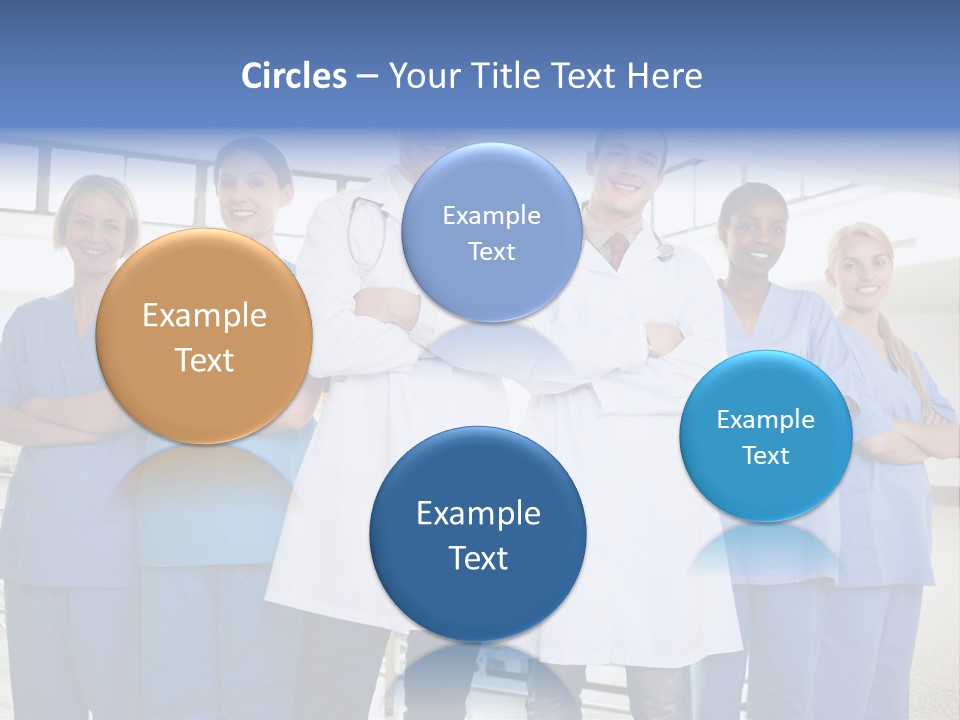 A Group Of Doctors Standing In A Hospital PowerPoint Template