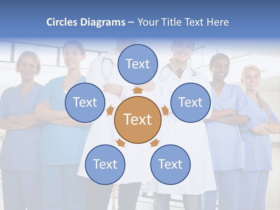 A Group Of Doctors Standing In A Hospital PowerPoint Template