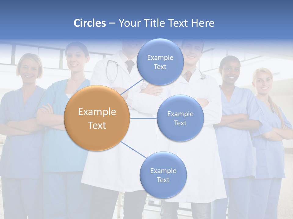 A Group Of Doctors Standing In A Hospital PowerPoint Template