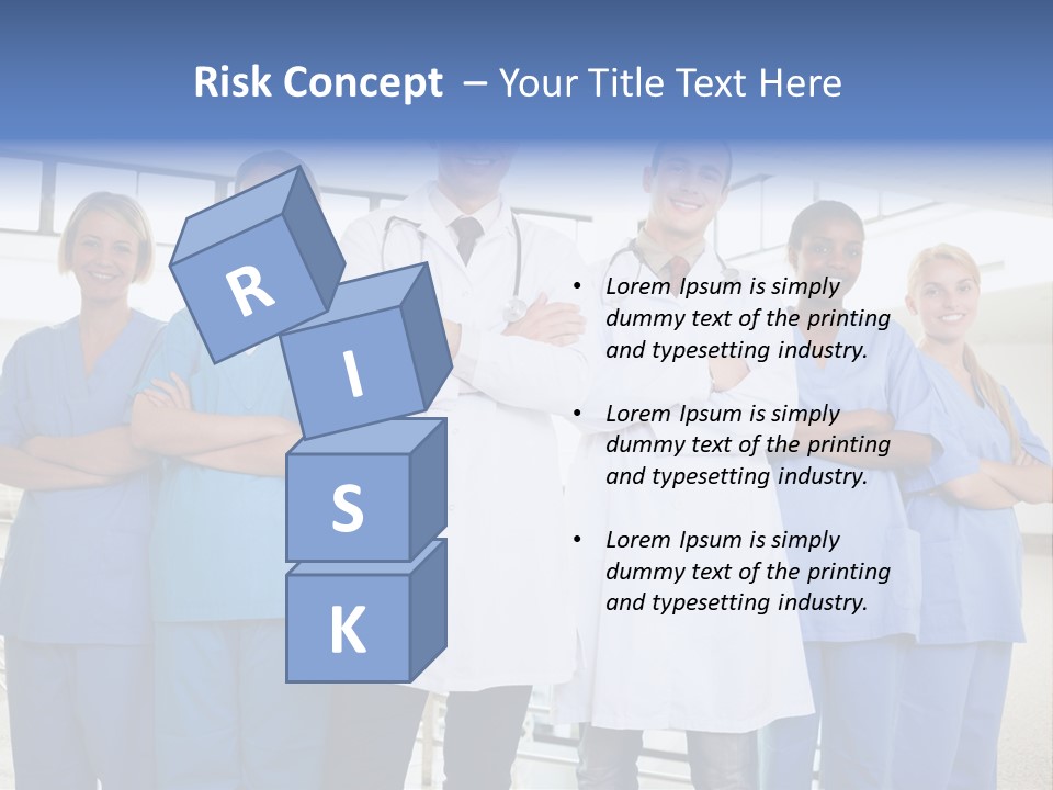 A Group Of Doctors Standing In A Hospital PowerPoint Template