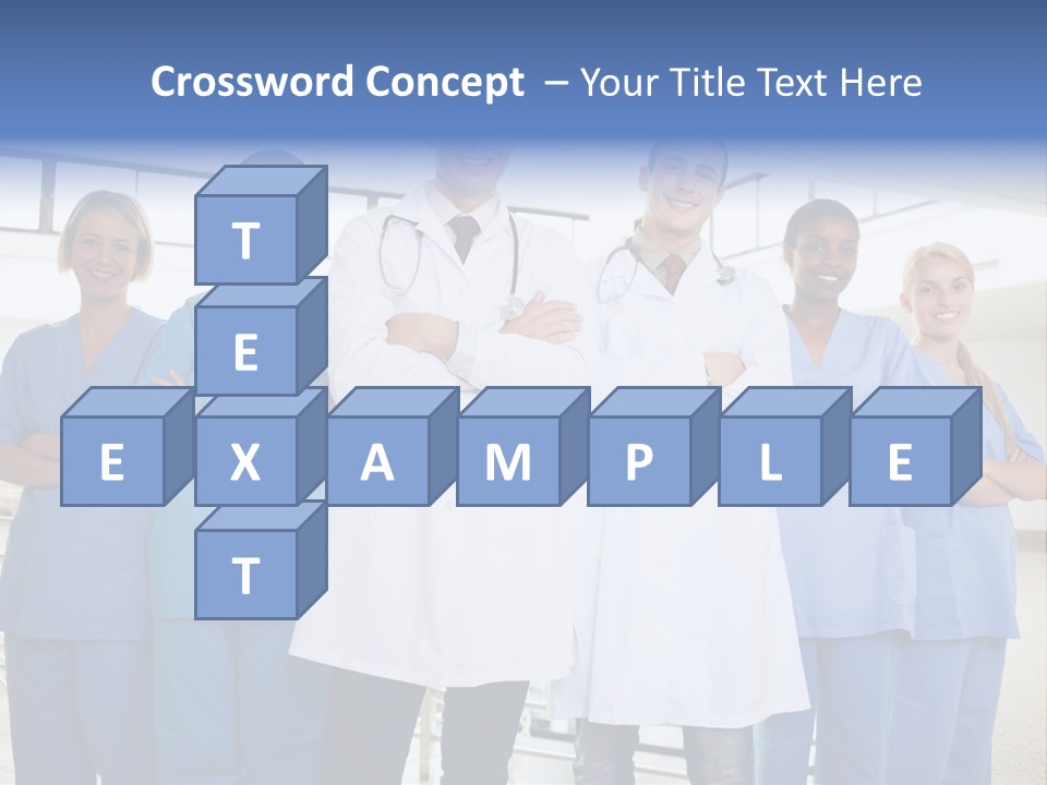 A Group Of Doctors Standing In A Hospital PowerPoint Template