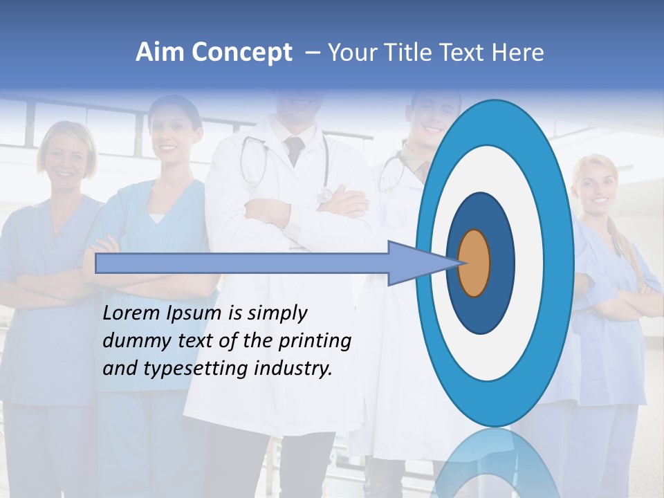 A Group Of Doctors Standing In A Hospital PowerPoint Template