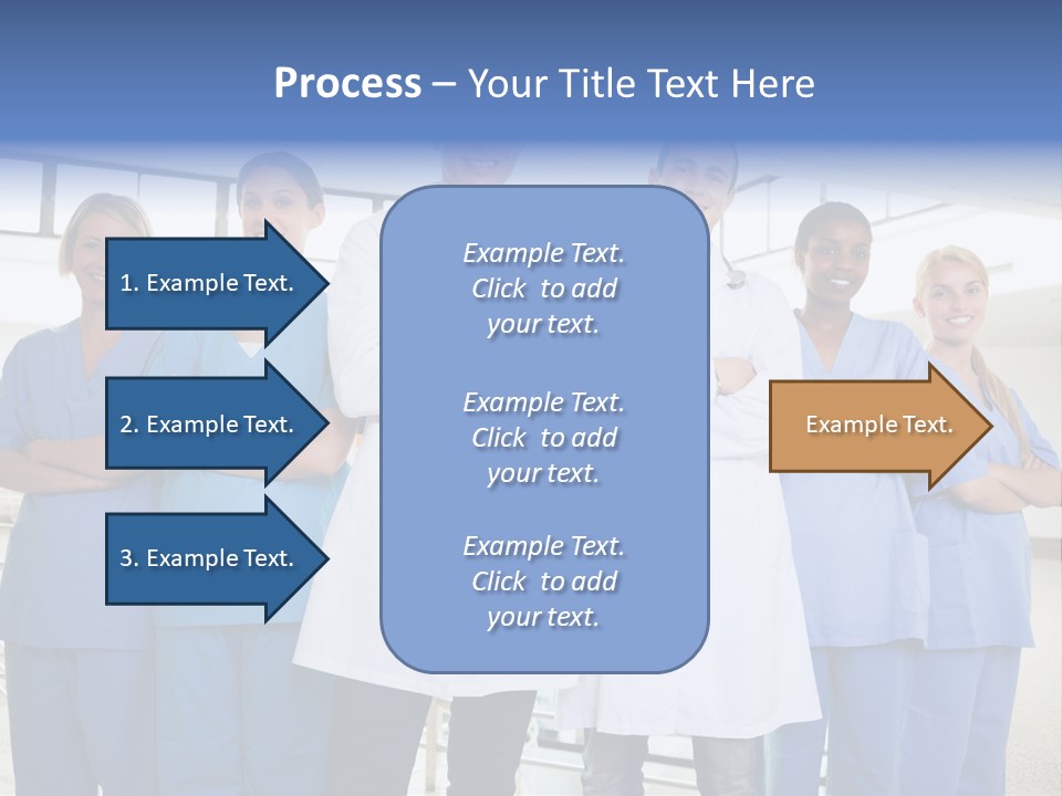 A Group Of Doctors Standing In A Hospital PowerPoint Template