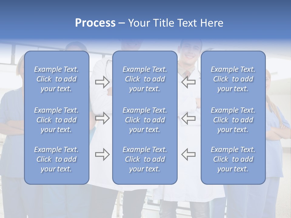 A Group Of Doctors Standing In A Hospital PowerPoint Template