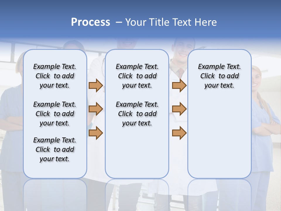 A Group Of Doctors Standing In A Hospital PowerPoint Template