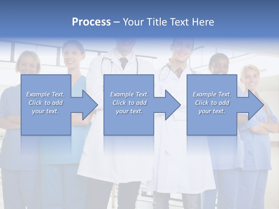 A Group Of Doctors Standing In A Hospital PowerPoint Template