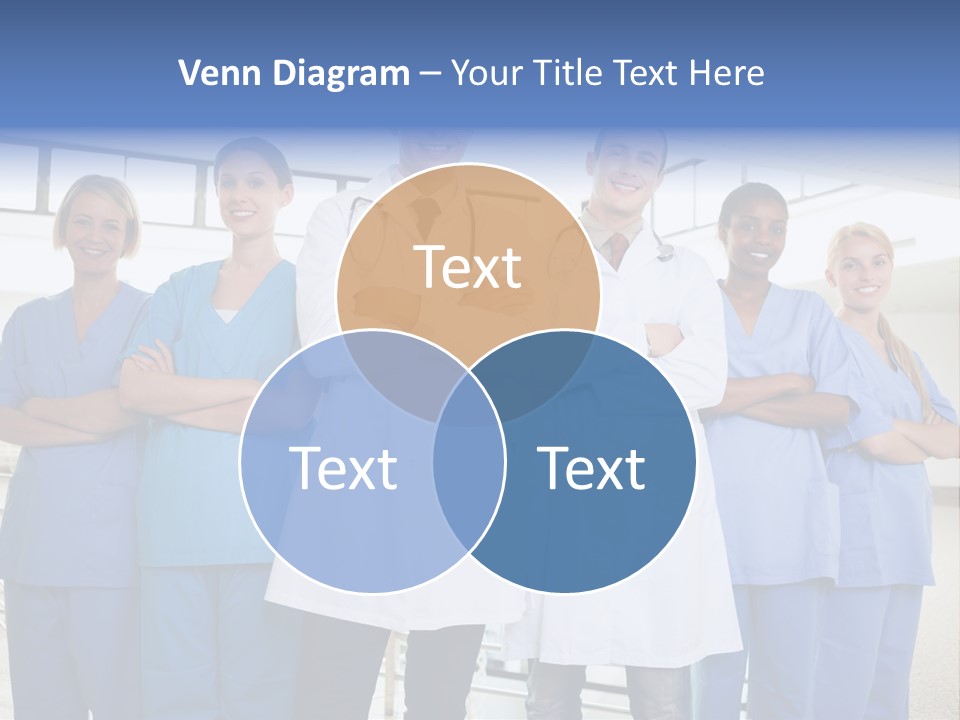 A Group Of Doctors Standing In A Hospital PowerPoint Template