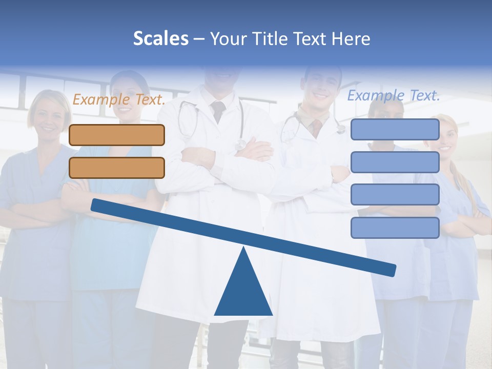 A Group Of Doctors Standing In A Hospital PowerPoint Template