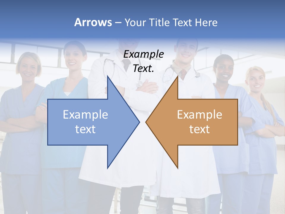 A Group Of Doctors Standing In A Hospital PowerPoint Template