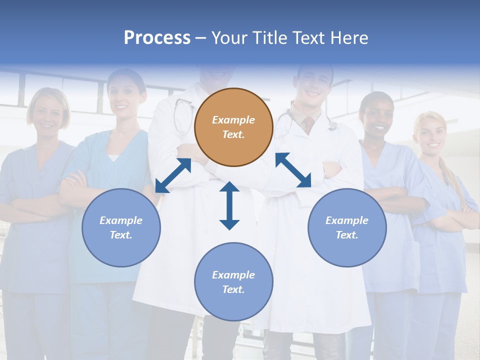 A Group Of Doctors Standing In A Hospital PowerPoint Template
