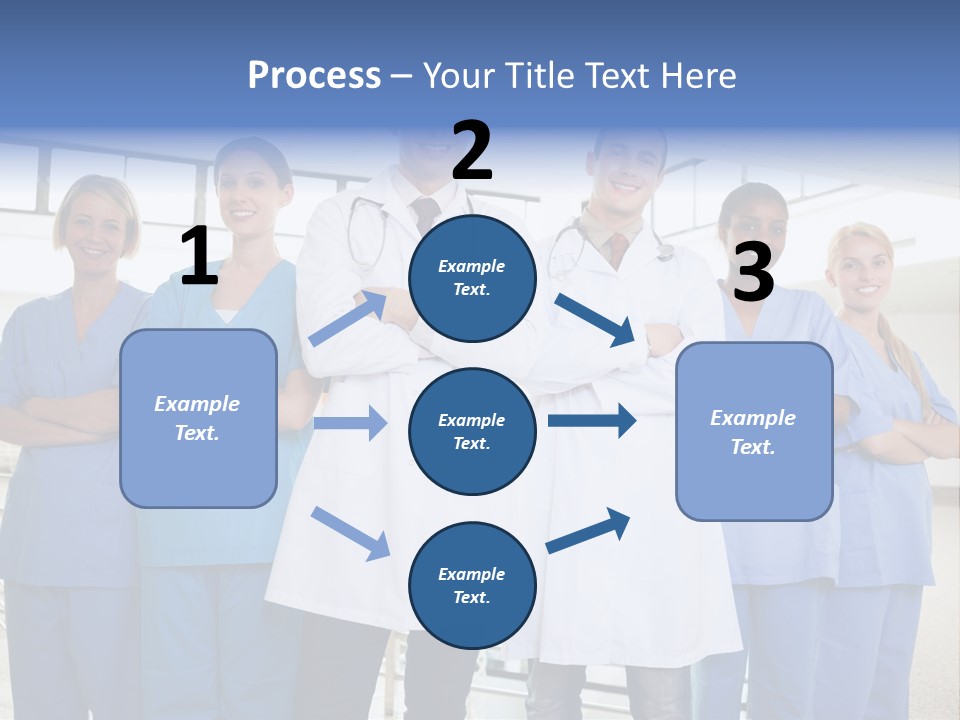 A Group Of Doctors Standing In A Hospital PowerPoint Template