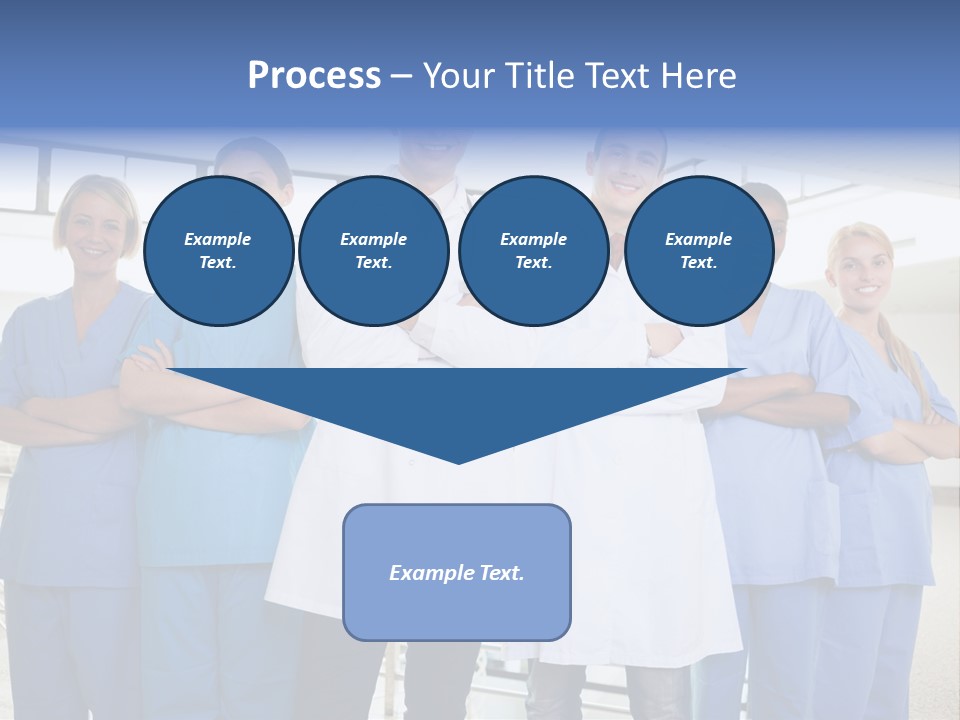 A Group Of Doctors Standing In A Hospital PowerPoint Template