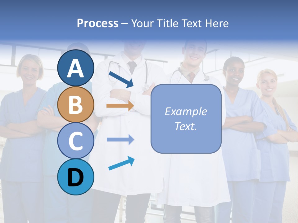 A Group Of Doctors Standing In A Hospital PowerPoint Template