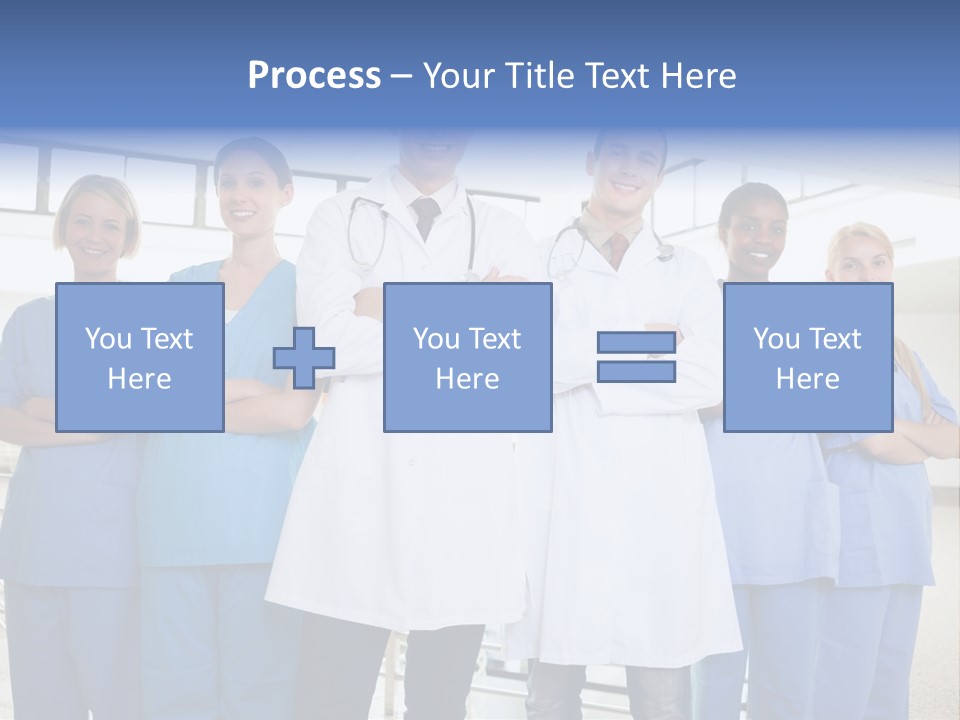 A Group Of Doctors Standing In A Hospital PowerPoint Template