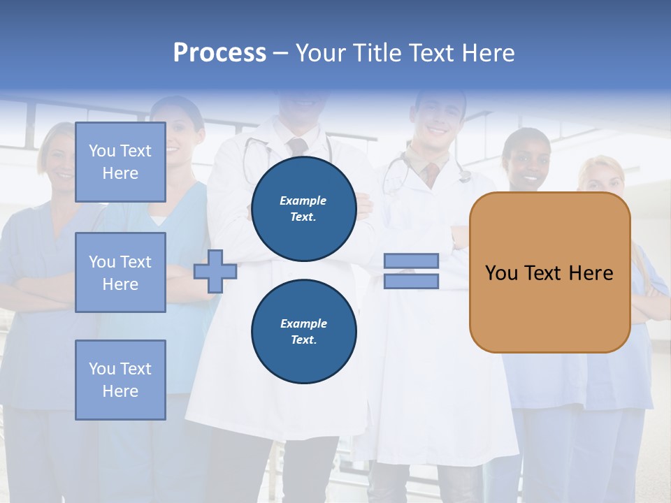 A Group Of Doctors Standing In A Hospital PowerPoint Template