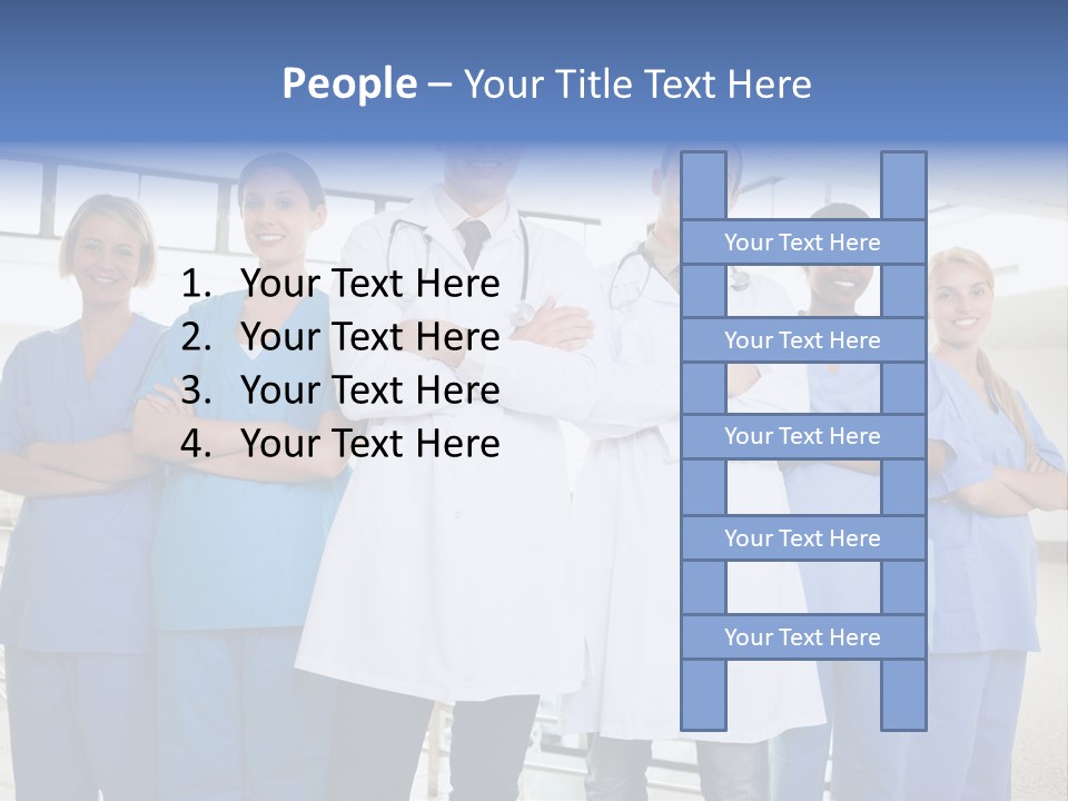 A Group Of Doctors Standing In A Hospital PowerPoint Template