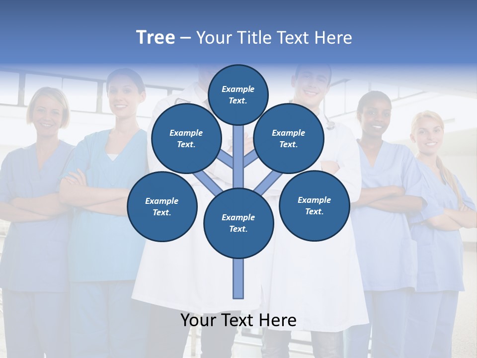 A Group Of Doctors Standing In A Hospital PowerPoint Template