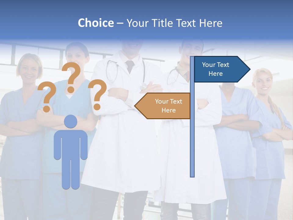 A Group Of Doctors Standing In A Hospital PowerPoint Template