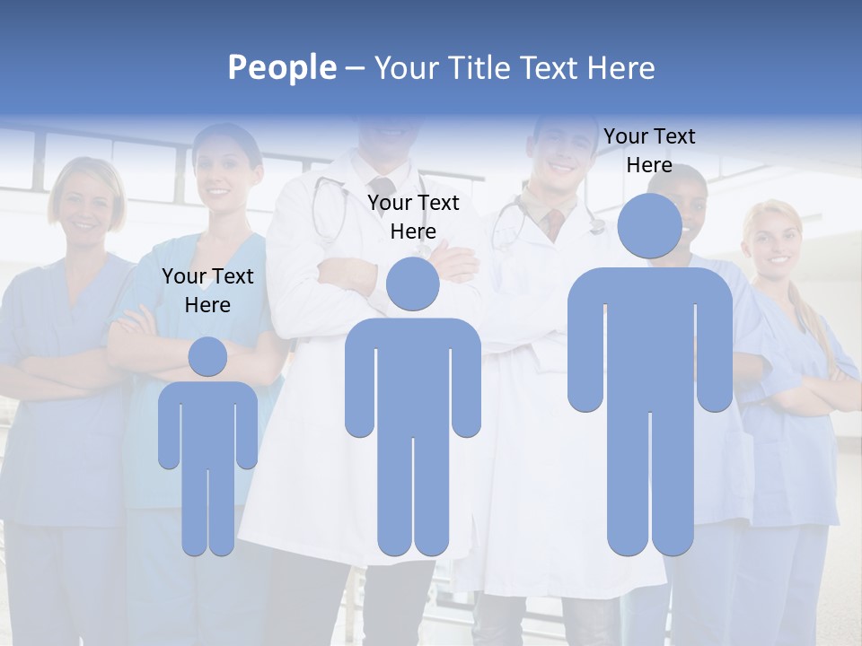 A Group Of Doctors Standing In A Hospital PowerPoint Template