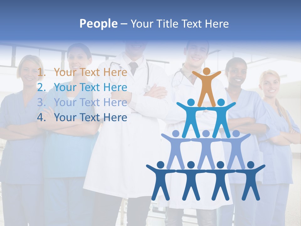 A Group Of Doctors Standing In A Hospital PowerPoint Template