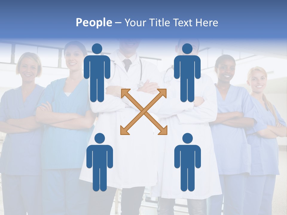 A Group Of Doctors Standing In A Hospital PowerPoint Template