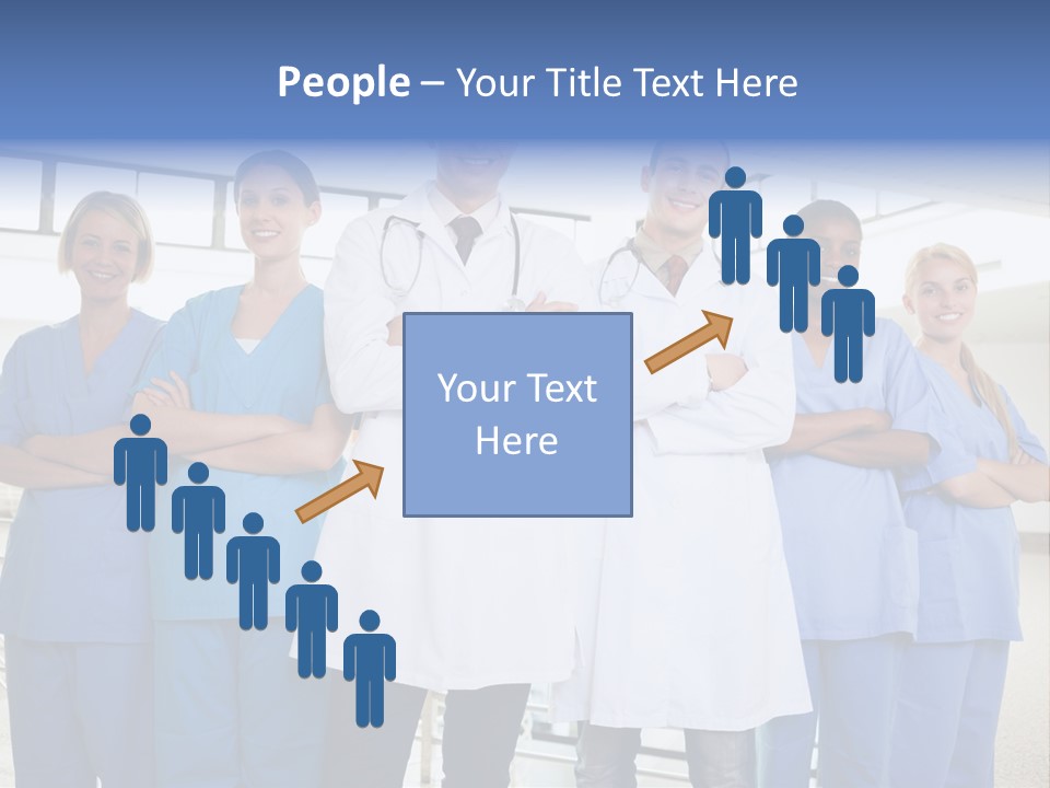 A Group Of Doctors Standing In A Hospital PowerPoint Template