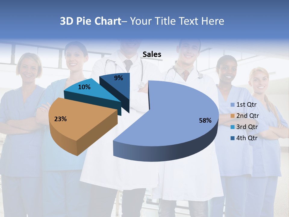 A Group Of Doctors Standing In A Hospital PowerPoint Template