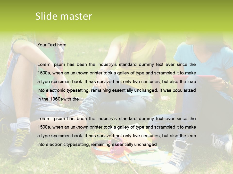 Modern Resting Pupils PowerPoint Template